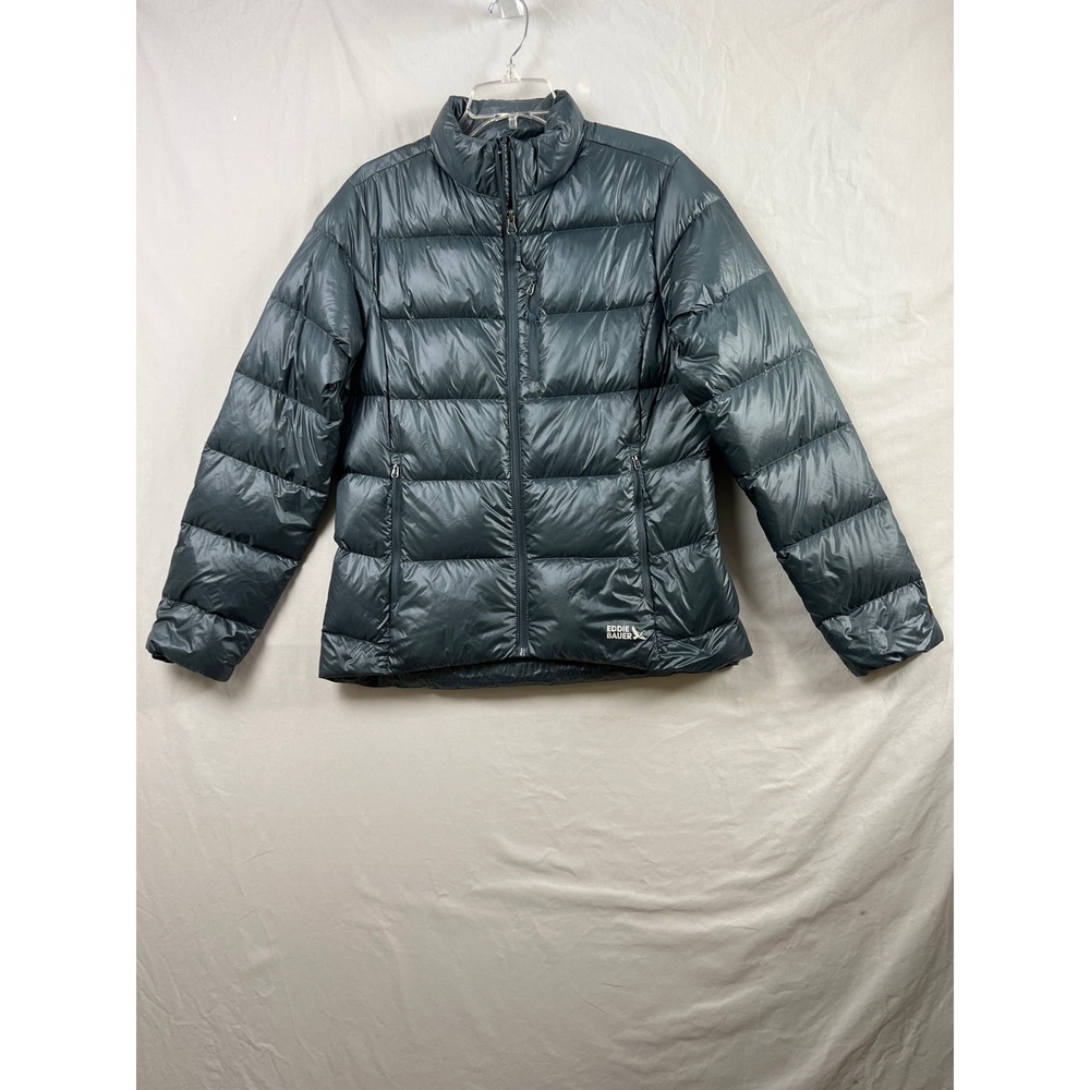 Eddie Bauer Puffer Jacket Womens M Teal Blue 650 Down Packable EB006061 F24